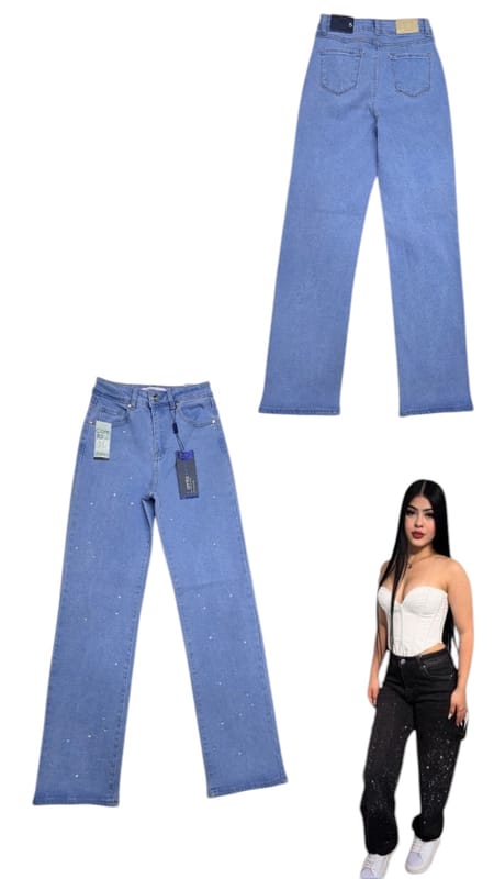 JEANS STRAIGHT CON BLING BLING - Image 1