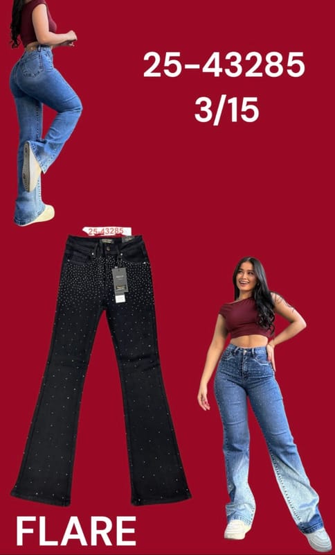 JEANS   FLARE  CON BLING BLING - Image 1