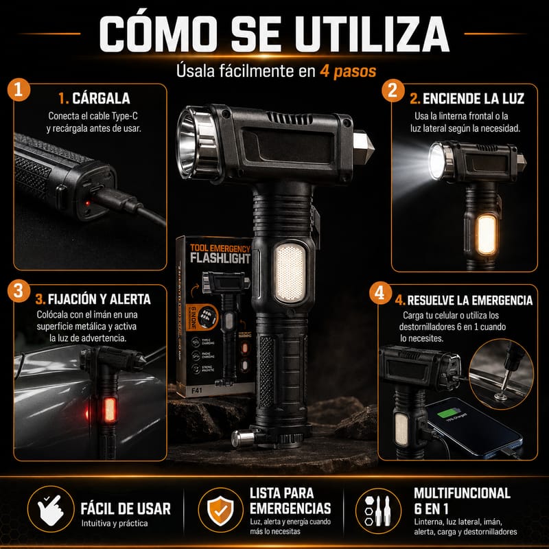 Linterna de emergencia 6 en 1 - Image 3