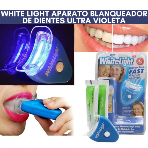 Blanqueamiento Profesional Dental En Casa White Light Tecnologia con Luz LED Incluye Aparato 2 Tubo
