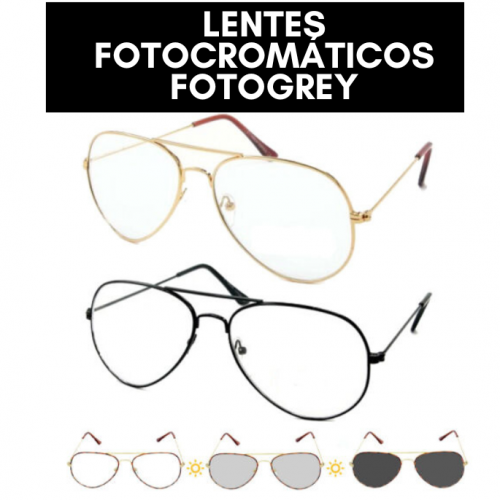 LENTES FOTOGREY ó FOTOCROMÁTICOS CAMBIAN DE COLOR CON EL SOL INTERIOR CLARO EXTERIOR OSCURO