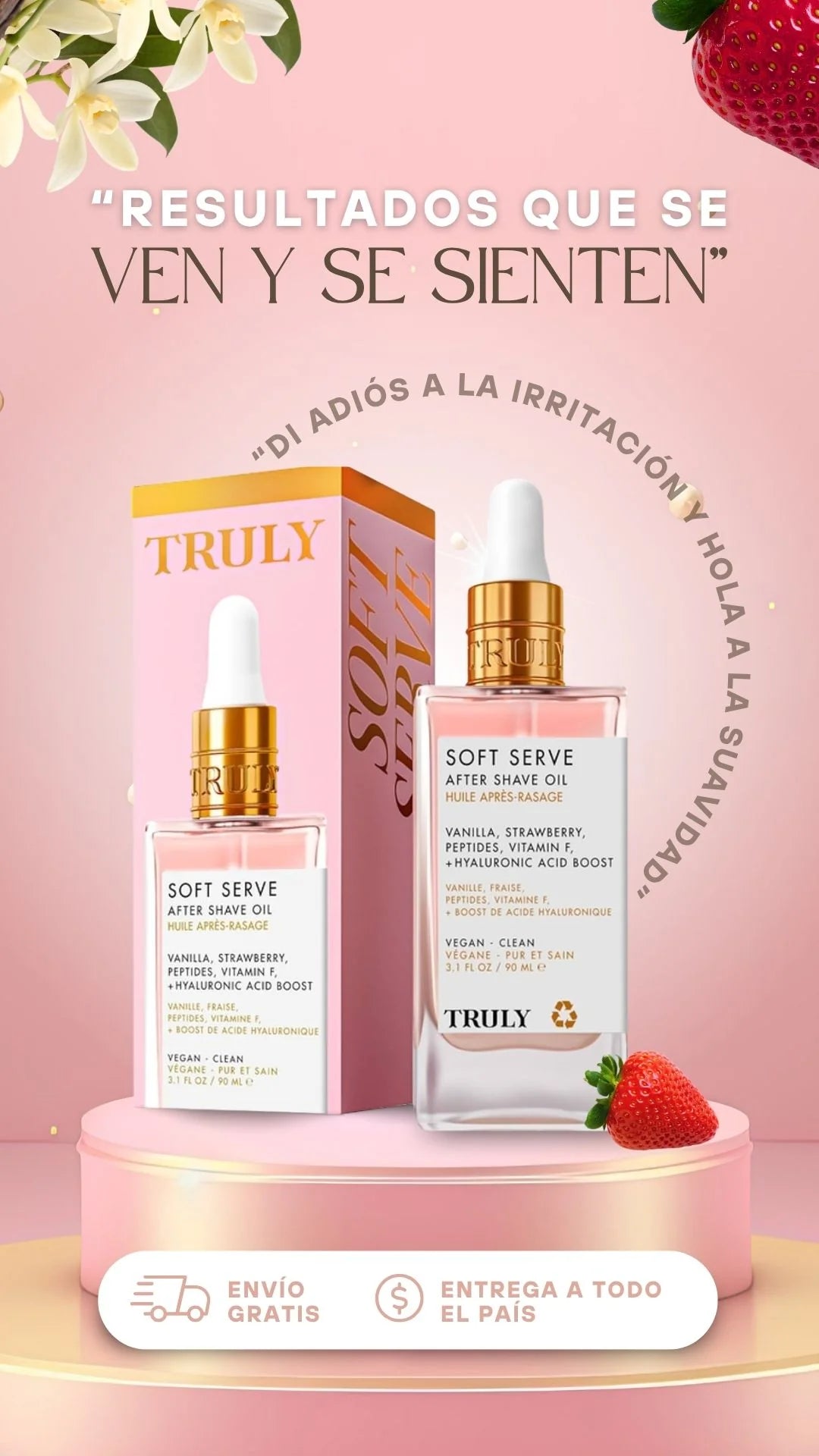 TRULY Soft Serve After Shave Oil - Aceite Post-Afeitado Donut Glaseado