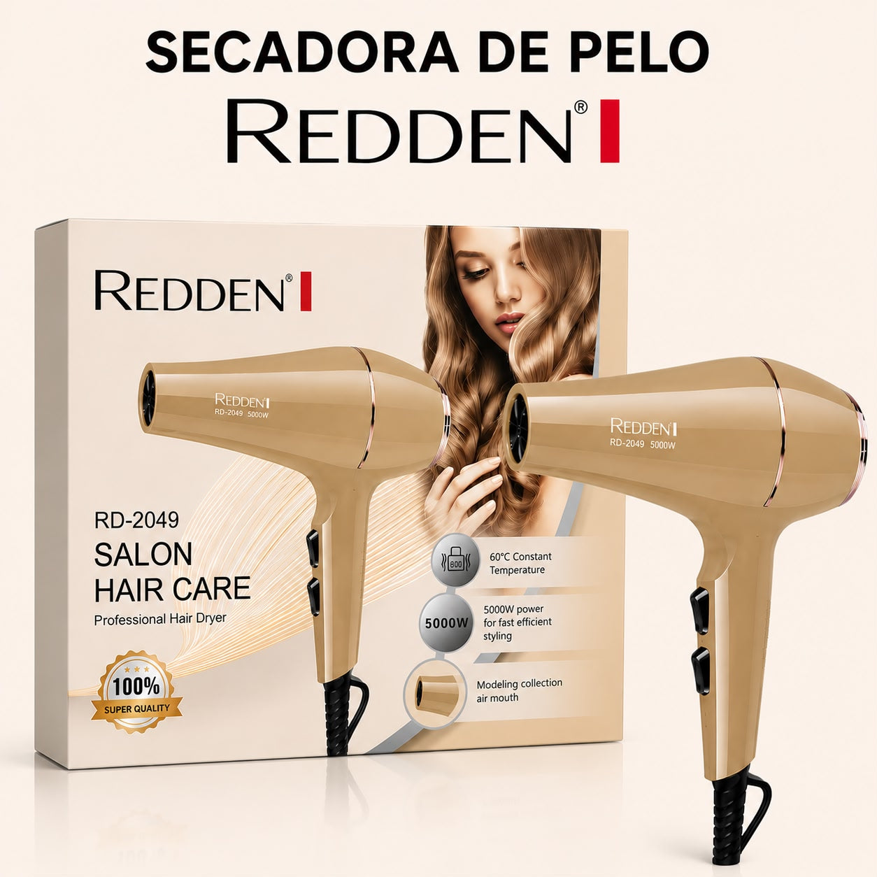 SECADORA DE PELO REDDENI RD-2049