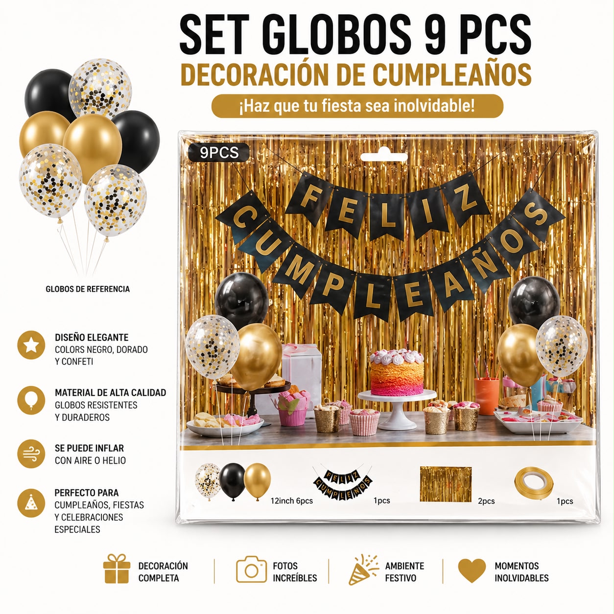 SET DE GLOBOS DE CUMPLEAÑOS