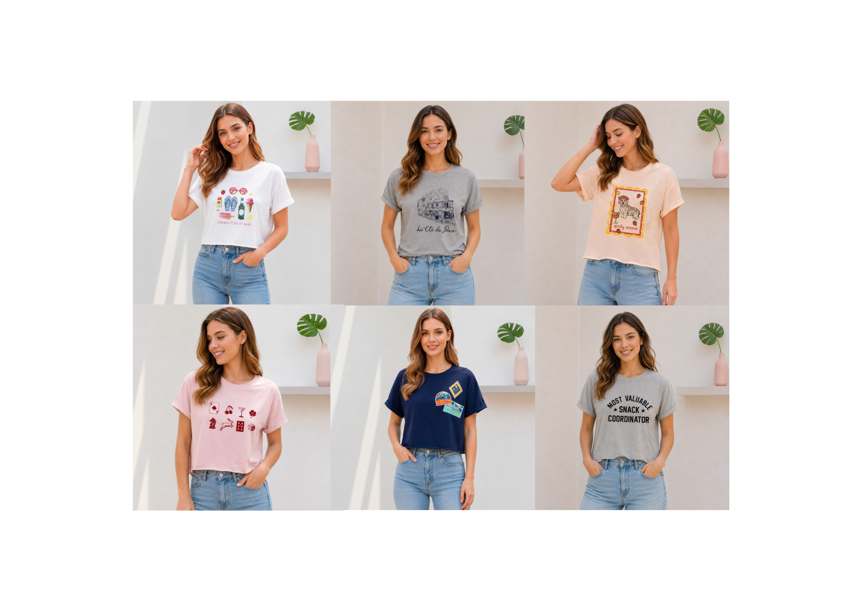 Combo 3 Crop Tops con Diseño Exclusivo