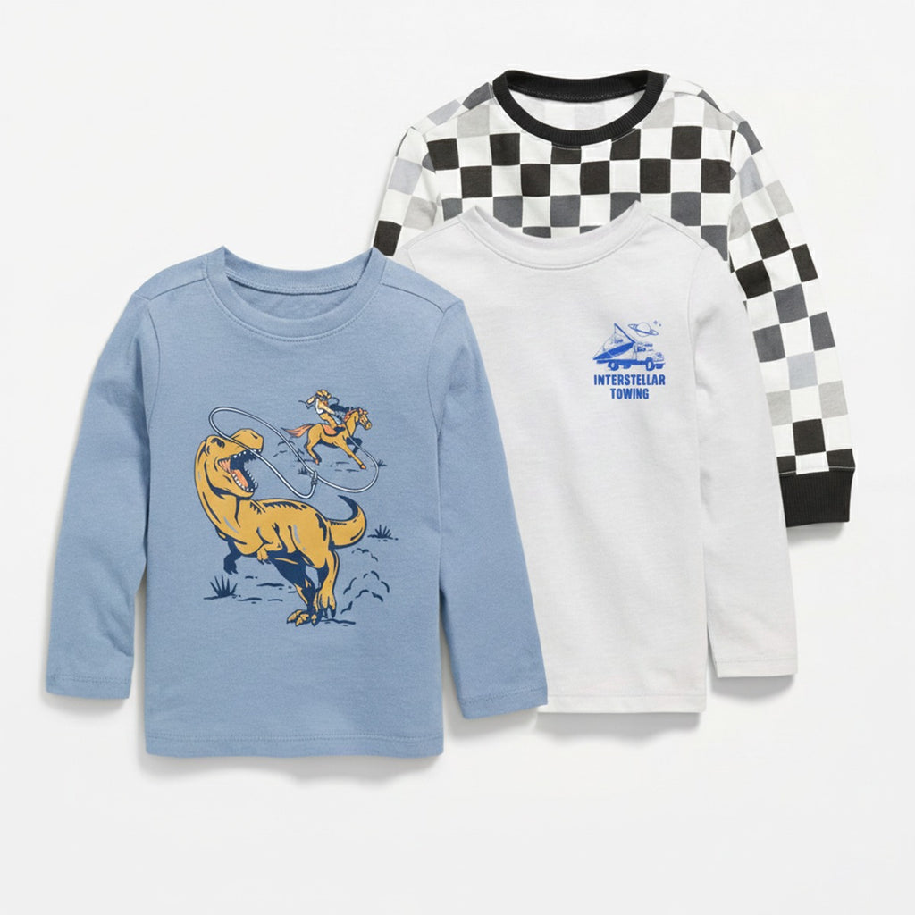 Pack de 3 T-Shirts Bebé Manga Larga