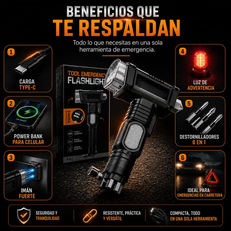 Linterna de emergencia 6 en 1 - Image 2
