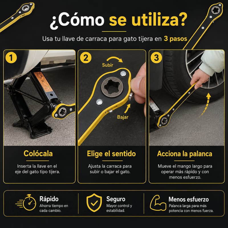 Llave de trinquete para uso mas facil de Tricket - Image 3