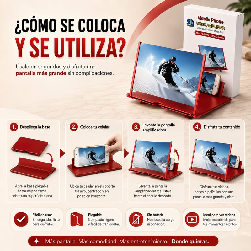 Amplificador de Pantalla para Celular 3D - Image 3