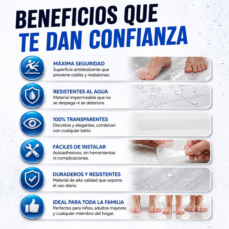 Tiras Antideslizantes para Ducha - Image 2