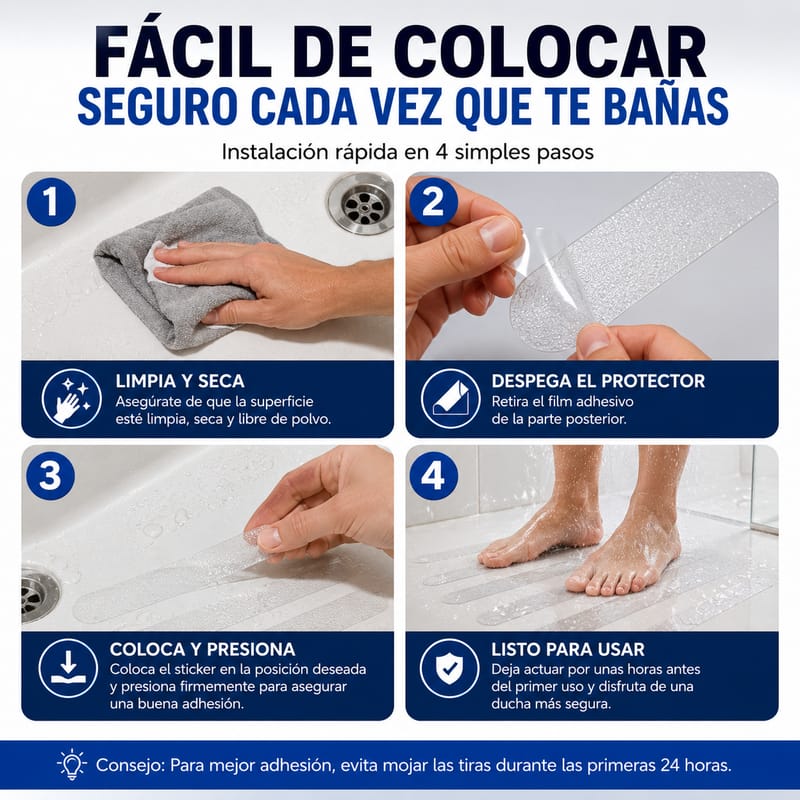 Tiras Antideslizantes para Ducha - Image 3