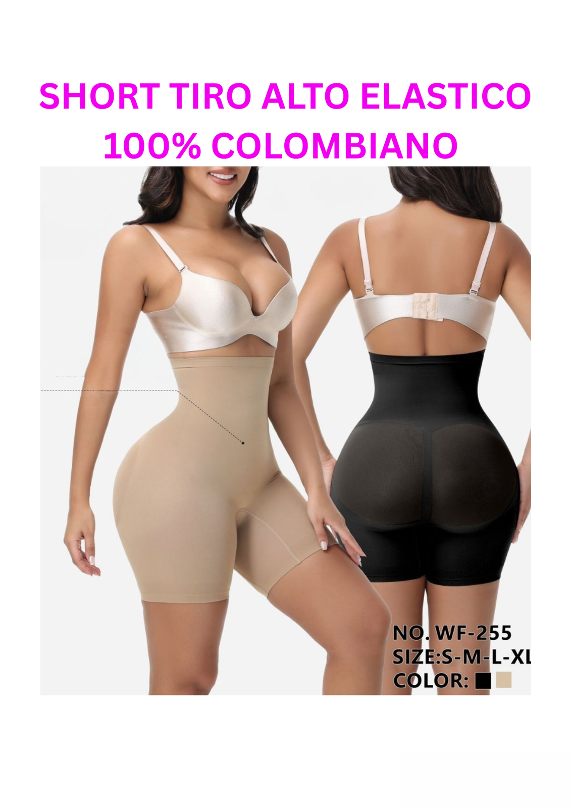 SHORT TIRO ALTO ELASTICO 100% COLOMBIANO - Image 1